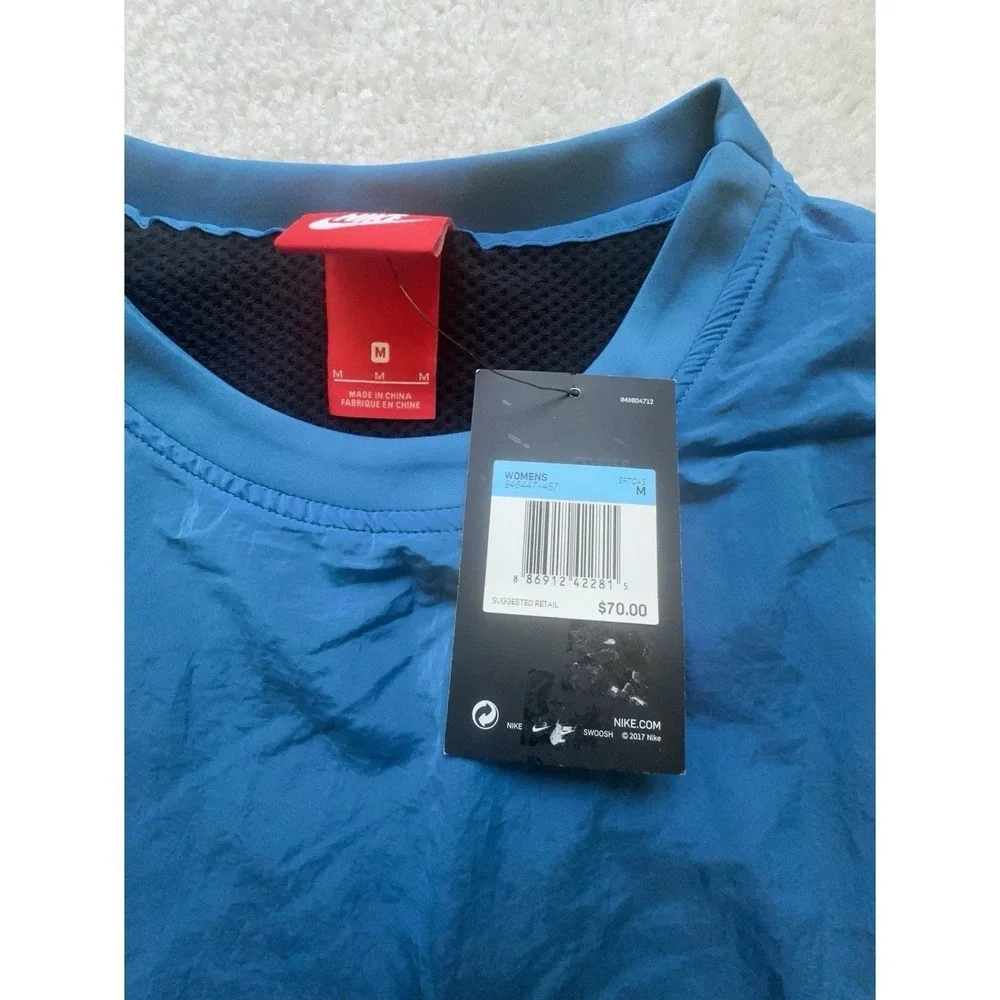 NWT $70 NIKE Women Sportswear Tech Hyper-mesh Tank TOP Lined TEAL Size M